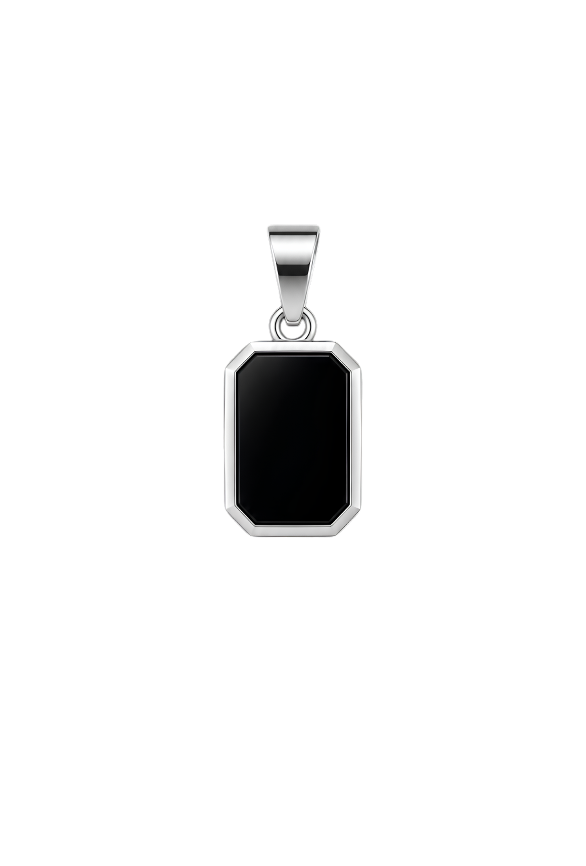 Onyx Edge Pendant – Silver