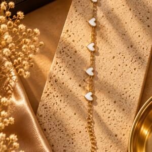 Ivory Heart Bracelet – Gold
